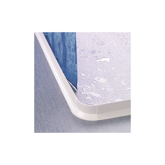 GEYSER® hjørnestykke f. gulvskinne i bruser plast, hvid