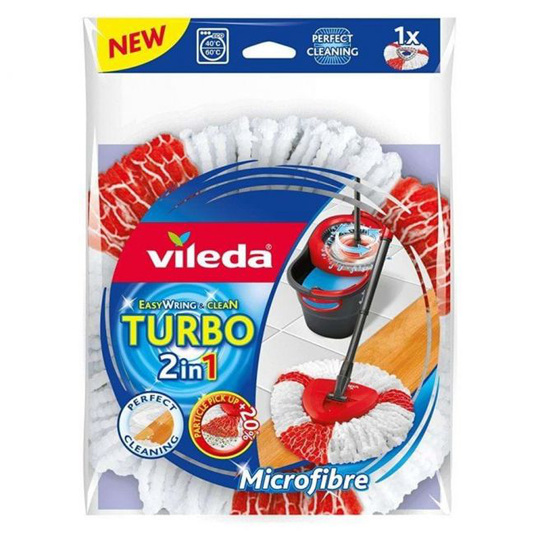 Vileda Easy Wring Turbo Spinmoppe - Spin 2i1 Refill