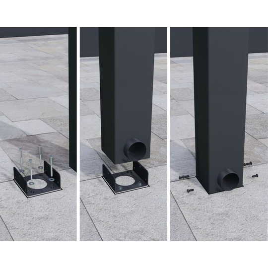 Palram - Canopia STOCKHOLM terrasseoverdækning 3,4x7,4m antracitgrå - 540-125