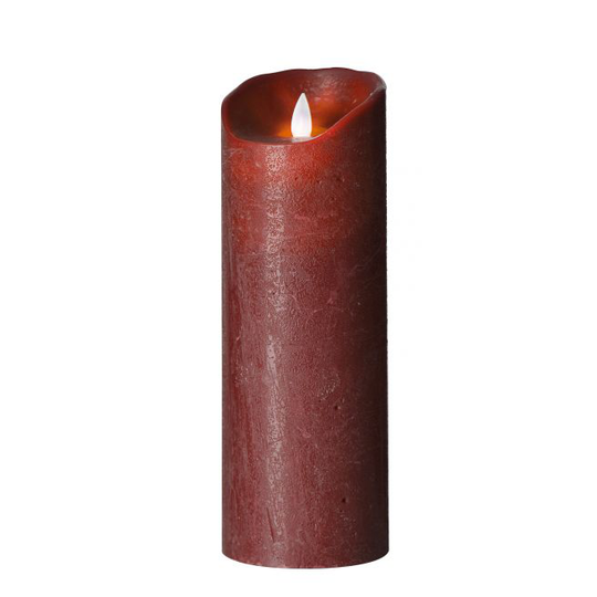 Sompex Bloklys - Flamme LED Vin rød - Højde 23 cm