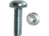 Maskinskrue M5x10 mm med panhoved og TX20 kærv, elforzinket - (500 stk.)