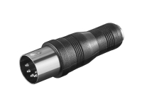 Goobay DIN/3.5mm Adapter, 5-pin DIN M, 3.5mm FM, Sort