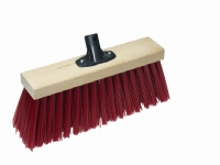 VIKAN Gadekost med gevind til skaft, 380 mm, Medium, Træ. Gadekost med PVC børster. Fjerner effektivt snavs og sne. Leveres med socket