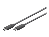 MicroConnect - USB-kabel - USB-C (han) til USB-C (han) - USB 3.2 Gen 2 - 20 V - 5 A - 1.5 m - USB Power Delivery (100 W), 4K60 Hz support - sort