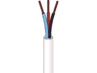 NKT Tilledning rund, PVC 3x1,0 mm² H05VV-F sort 300/500V Ring, kabeldiameter 8,0 mm - (100 meter)
