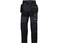 SNICKERS WORKWEAR 6902 FlexiWork, arbejdsbuks+ med hylsterlommer 6902-0404 sort størrelse 52