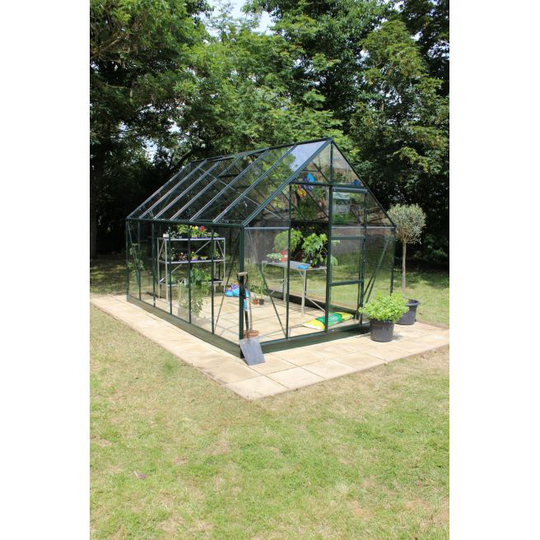 Halls Drivhus Universal 128 grøn m/3 mm hærdet glas - F09942