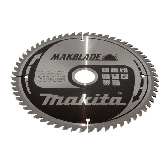 Makita Hm Klinge 216x30x60z Makblade - B-32839