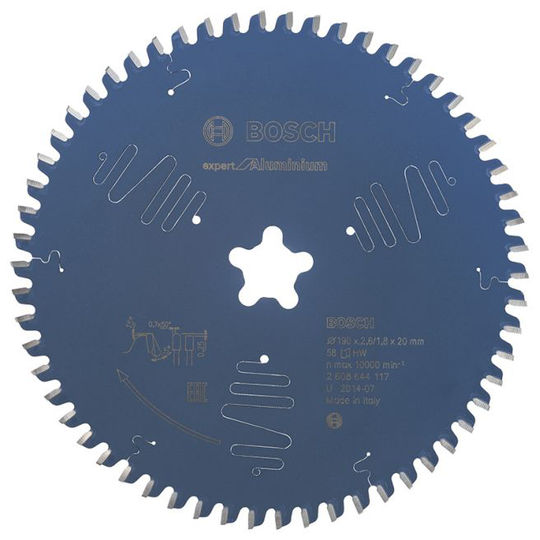 Bosch Rundsavsklinge 190xfast Fixx2,6mm 58t Exp Alu - 2608644117