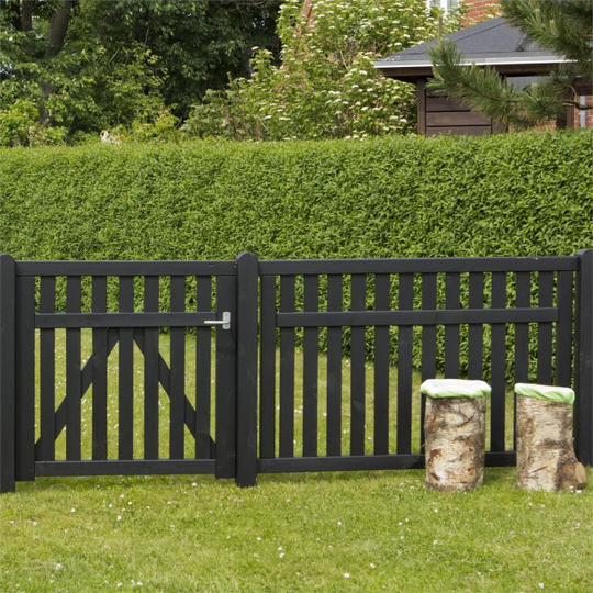 Plus Country Facadehegn 150x96 cm grundmalet sort 13425-15