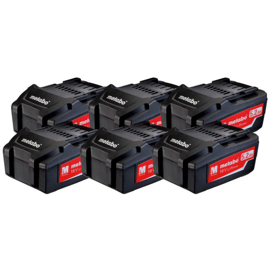 Metabo Batteri 18 V 5,2 - 6 Stk. Pakning - 625152000