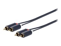 VivoLink - Audiokabel - RCA x 2 han til RCA x 2 han - 10 m - dobbelt afskærmet