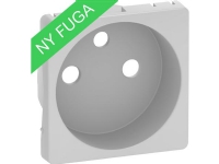 LAURITZ KNUDSEN Afdækning for FUGA stikkontakt med pindjord 1 modul, lysegrå.