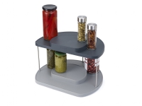 CupboardStore™ 2-tier Rotating Organiser - 33x28x20cm - PP - Grå