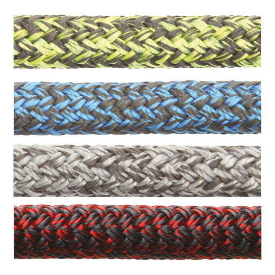 Marloe D2 Grand Prix 8mm Dyneema Sort/lime Metervare