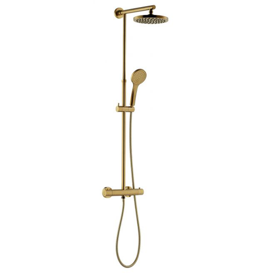 ADORA Infigo L termostatbruse- sæt, Ø200/100mm Gold brushed