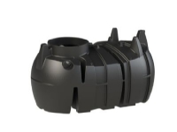 Bundfældn.tank 2,4m3 med pumpe - 5PE. ekskl. opf.rør og dæksel. Uponor
