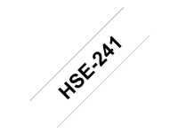 Brother HSE-241 - sort på hvid 18mm x 1,5m - krympeflextape