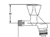 Aftapventil Fork. 1/2 - M/slforskr. Kronegreb