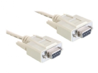 Delock - Nulmodem-kabel - DB-9 (hun) til DB-9 (hun) - 5 m - tommelskruer - grå