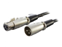 DELTACO - Forlængerkabel til audio - XLR3 hun til XLR3 han - 5 m - sort