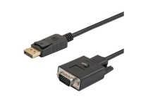 SAVIO CL-92 - Display kabel - DisplayPort (han) til HD-15 (VGA) (han) - 1.8 m - tommelskruer