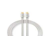 Nedis - USB-kabel - USB-C (han) til USB-C (han) - USB 3.1 Gen 1 - 2 m - rund - aluminium