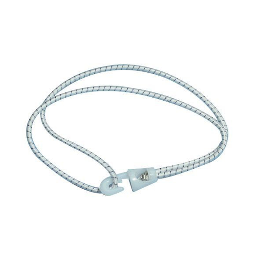 Elastik med Krog 4mm Hvid 50cm Pose med 4stk