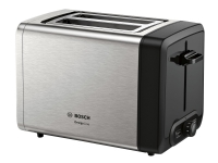 Bosch DesignLine TAT4P420 - Brødrister - 2 skive - 2 Holdere - rustfrit stål/sort