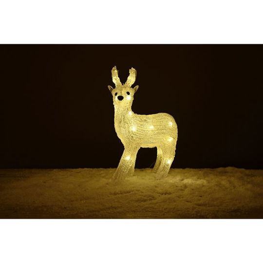 DGA Lyskæde Rensdyr Led 20 - Hvid 13x32x23cm