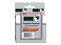 DYMO RhinoPRO - Vinyl - permanent klæbemiddel - orange - Roll (1.9 cm x 5.5 m) 1 kassette(r) tape - for DYMO ILP219 Rhino 4200, 6000, 6000 Hard Case