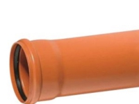 PVC-kloakrør 160x1000mm SN4 - flerlagsrør, EN13476-2. Ostendorf