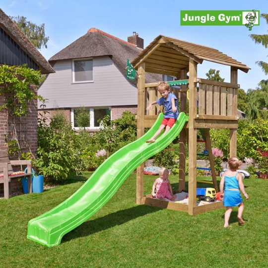 Jungle Gym Cottage legetårn komplet ekskl. rutschebane - 804-270B