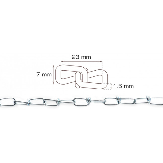 Home-it Knudekæde 1,6 mm x 5 meter elforsinket