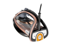 Tefal Ultimate Pure FV9845E0 - Dampstrygejern med automatisk afbrydelse - såleplade: Durilium AirGlide Autoclean - 3200 W - rødmen d'été