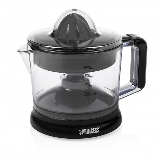 Princess 201004 elektrisk citruspresser Sort, Transparent 1 L 25 W