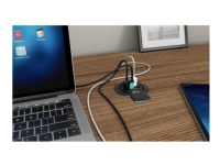 i-Tec Built-in Desktop Fast Charger - Strømforsyningsadapter - 96 Watt - 3 A - QC 3.0 - 4 output-stikforbindelser (3 x USB Type A, USB-C) - sort