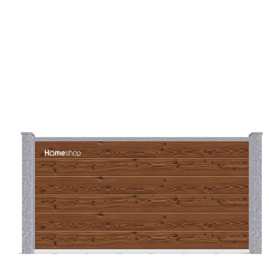 Wimex Trend Classic Varmebehandlet hegn - Termogran V-profil Startsæt H 90 cm B 197 cm
