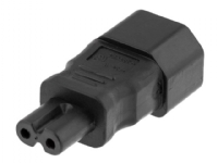 Deltaco DEL-1012, C7, C14, 250 V, 2,5 A, Sort