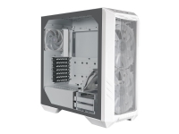 Cooler Master HAF 500 - Tower - udvidet ATX - sidepanel med vindue (hærdet glas) - ingen strømforsyning (ATX) - hvid - USB/Lyd