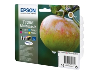 Epson T1295 Multipack - 4 pakker - 32.2 ml - sort, gul, cyan, magenta - original - blister med RF/akustisk alarm - blækpatron - for Stylus SX230, SX2