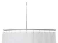 Flad skinne vinkel 90x90 - Vinkelstang kompl.m.loftstøtte/gardinringe 15x33mm. Grå lake