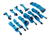 CORSAIR Premium individually sleeved pro kit (Type 4, Generation 4) - Strømkabelpakke - blå