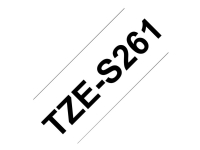 Brother TZe-S261 - Ekstrastærkt klæbemiddel - sort på hvid - Rulle (3,6 cm x 8 m) 1 kassette(r) lamineret bånd - for P-Touch PT-3600, 530, 550, 9200,