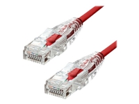 ProXtend Ultra Slim - Patchkabel - RJ-45 (han) til RJ-45 (han) - 30 cm - 3.6 mm - UTP - CAT 6 - halogenfri, strenget - rød