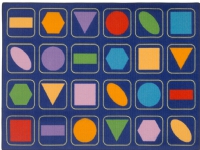 Geometriske Figurer gulvtæppe til børn 133x95