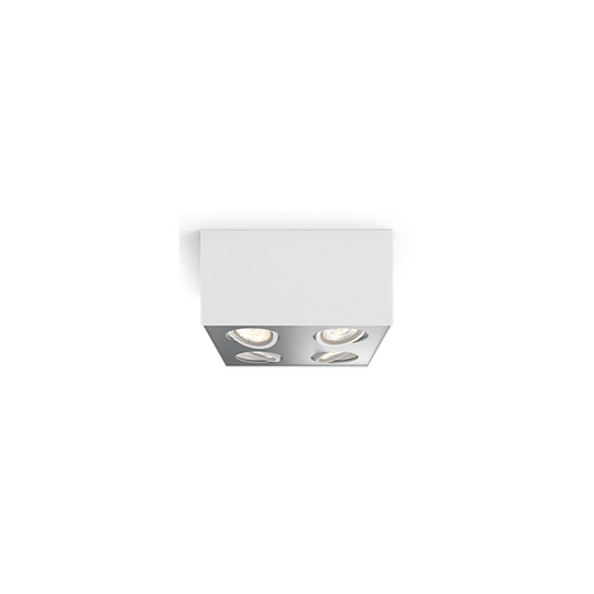 Philips MyLiving Box Spot LED 4 stk, Hvid 4x4,5W