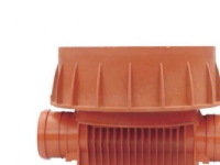 Rense-insp.brønd 600-250mm T1 - lige gennemløb, Uponor PP