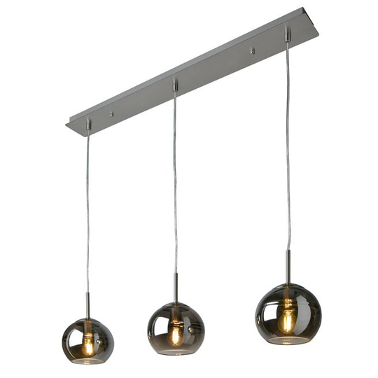 Villeroy & Boch Loftlampe Tokio - Metal Satin/Røgfarvet Glas VB-96740