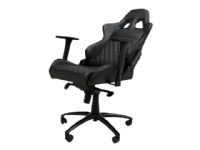 LC Power LC-GC-3 - Stol - ergonomisk - armstøtter - T-formet - drejeled - plastik, metal, skum, polyuretan-læder - sort